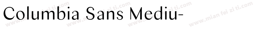 Columbia Sans Mediu字体转换